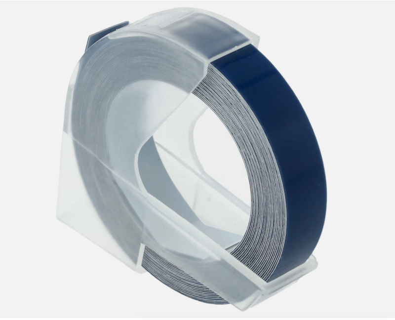 3D Label Tape for Dymo 747861 814580 E-101 Caption Maker 1741205 White/Blue